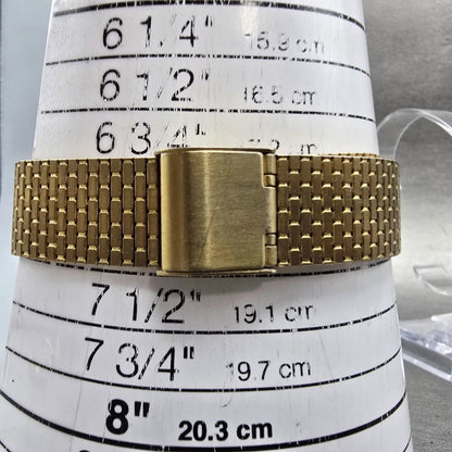 Seiko Tank Watch Men 27mm Champagne Dial Gold Tone Date 5Y32-5050 PARTS Vintage9