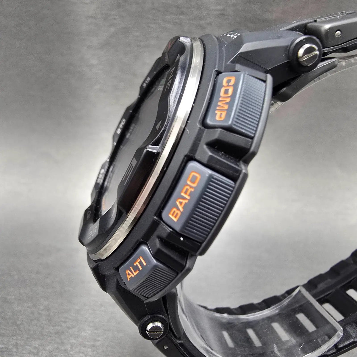 Casio Protek PRW-2500 Watch Men 51mm Digital Black triple Senor Alarm Works JP232