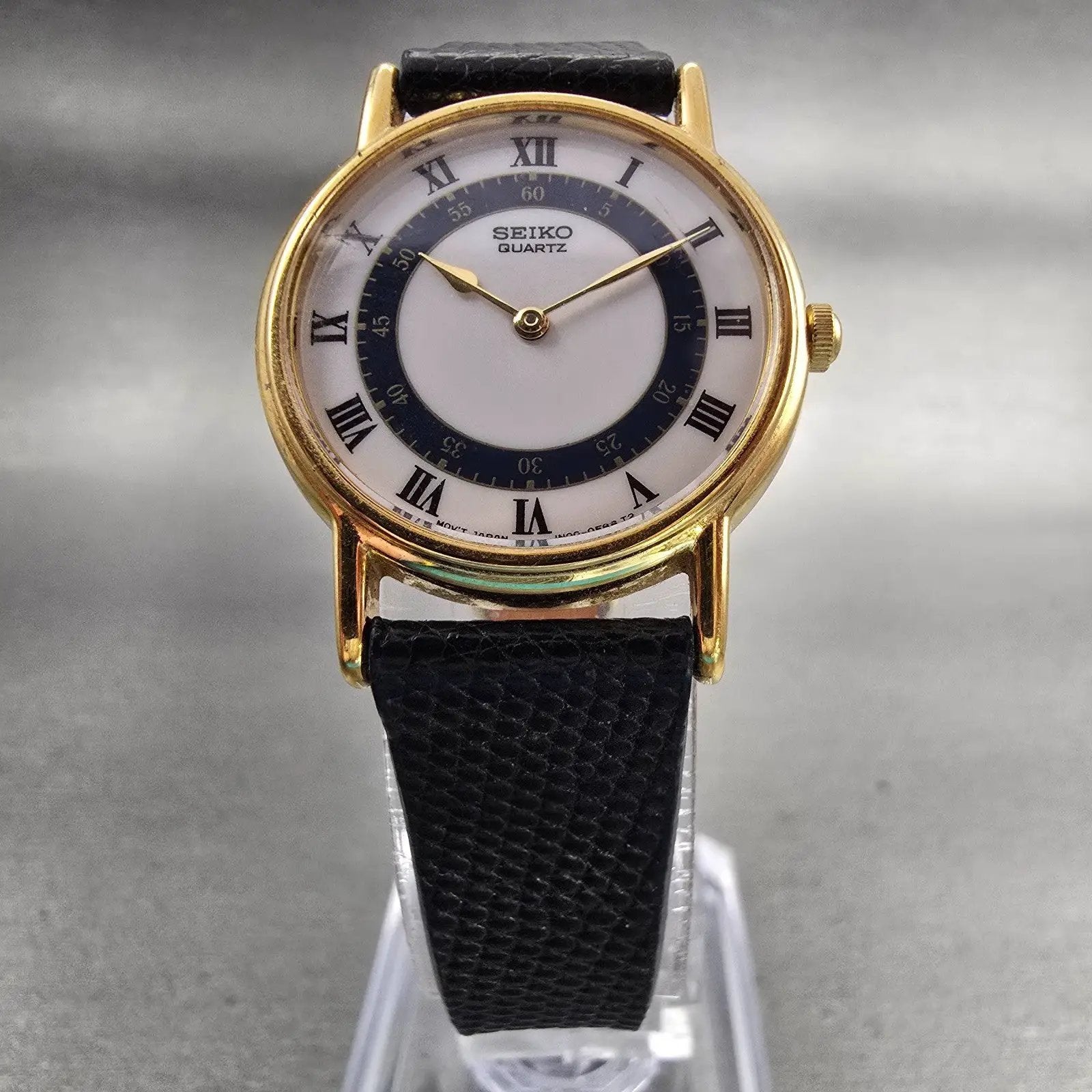 Seiko Watch Women 24mm White Dial Gold Tone Round 1N00-0B49 New Battery Vintage5
