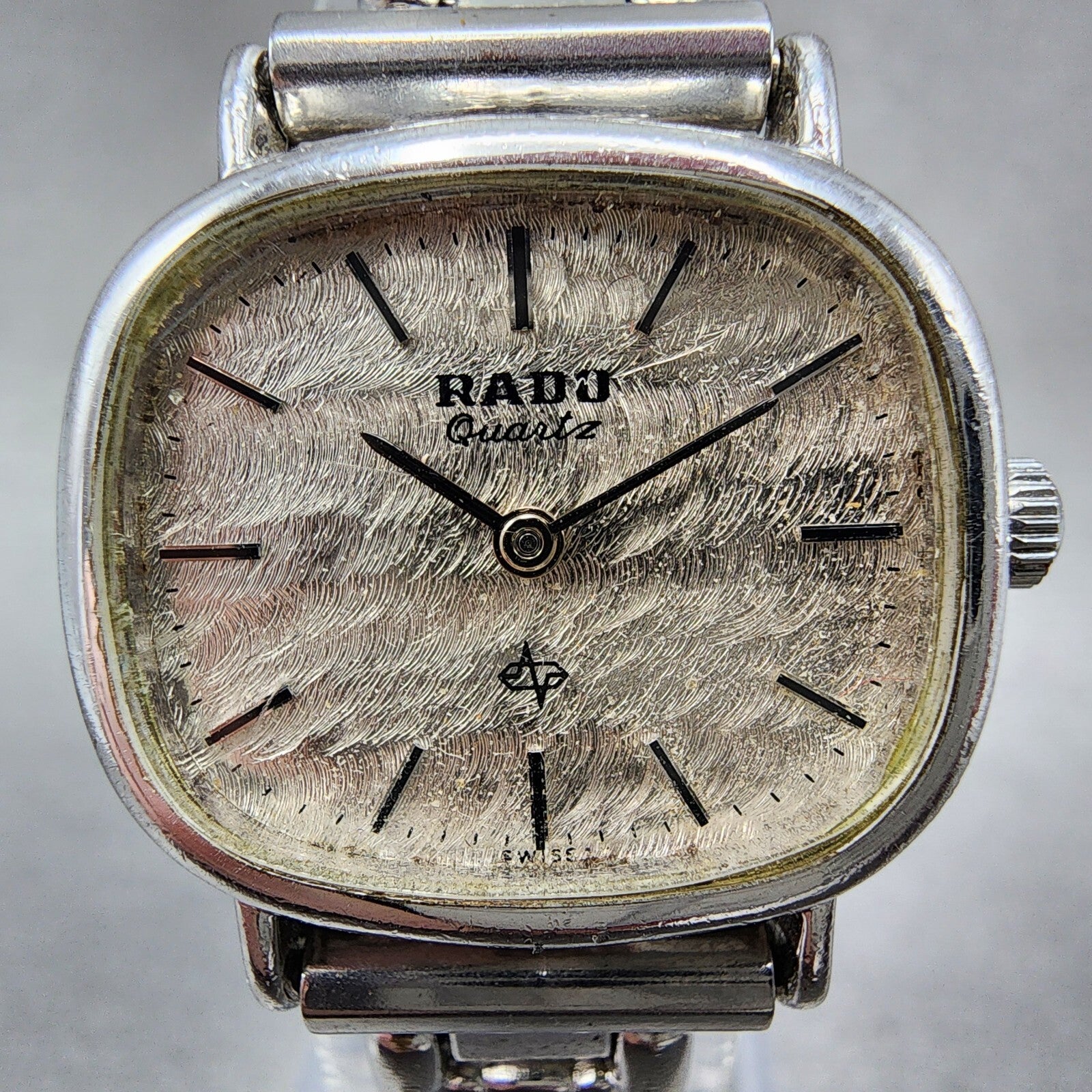 Rado Watch Women 24mm White Texture Dial Steel Rectangle New Battery Vintage1