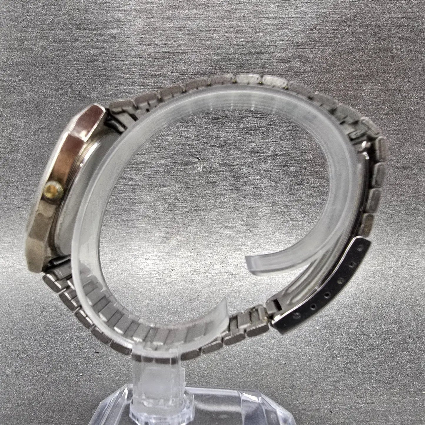 Seiko Analog Digital Watch Men 33mm Silver Dial Two Tone Alarm H601-5471 PARTS10