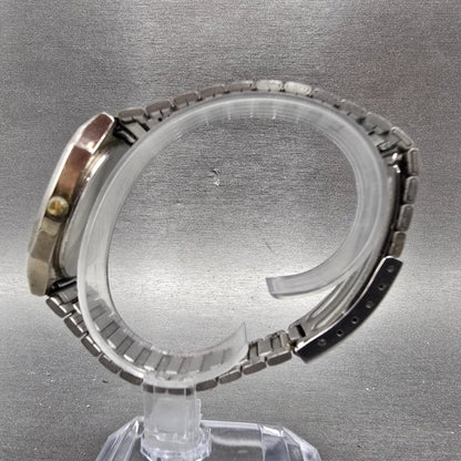 Seiko Analog Digital Watch Men 33mm Silver Dial Two Tone Alarm H601-5471 PARTS10