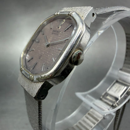 Seiko Watch Women 19mm Silver Dial Silver Tone Octagon 1400-5460 New Battery2