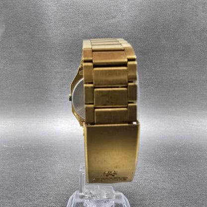 Seiko Analog Digital Watch Men 33mm Gold Dial Gold Tone H601-5389 PARTS Vintage6