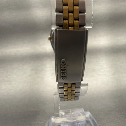 Seiko Watch Women 24mm Silver Dial Two Tone Date Round 3Y02-0010 New Battery8
