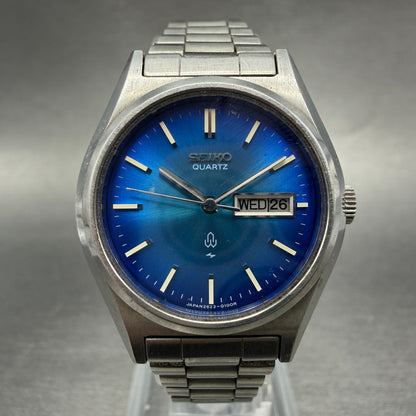 Seiko Watch Women 26mm Blue Dial Silver Tone Daydate Round 2623-0100 PARTS0