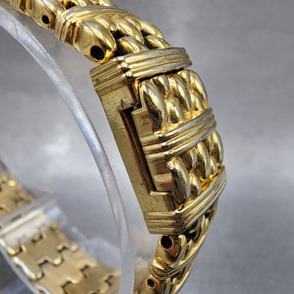 Citizen Elegance Tank Watch Women 14mm MOP Dial Gold Tone Flip Cover NewBattery4