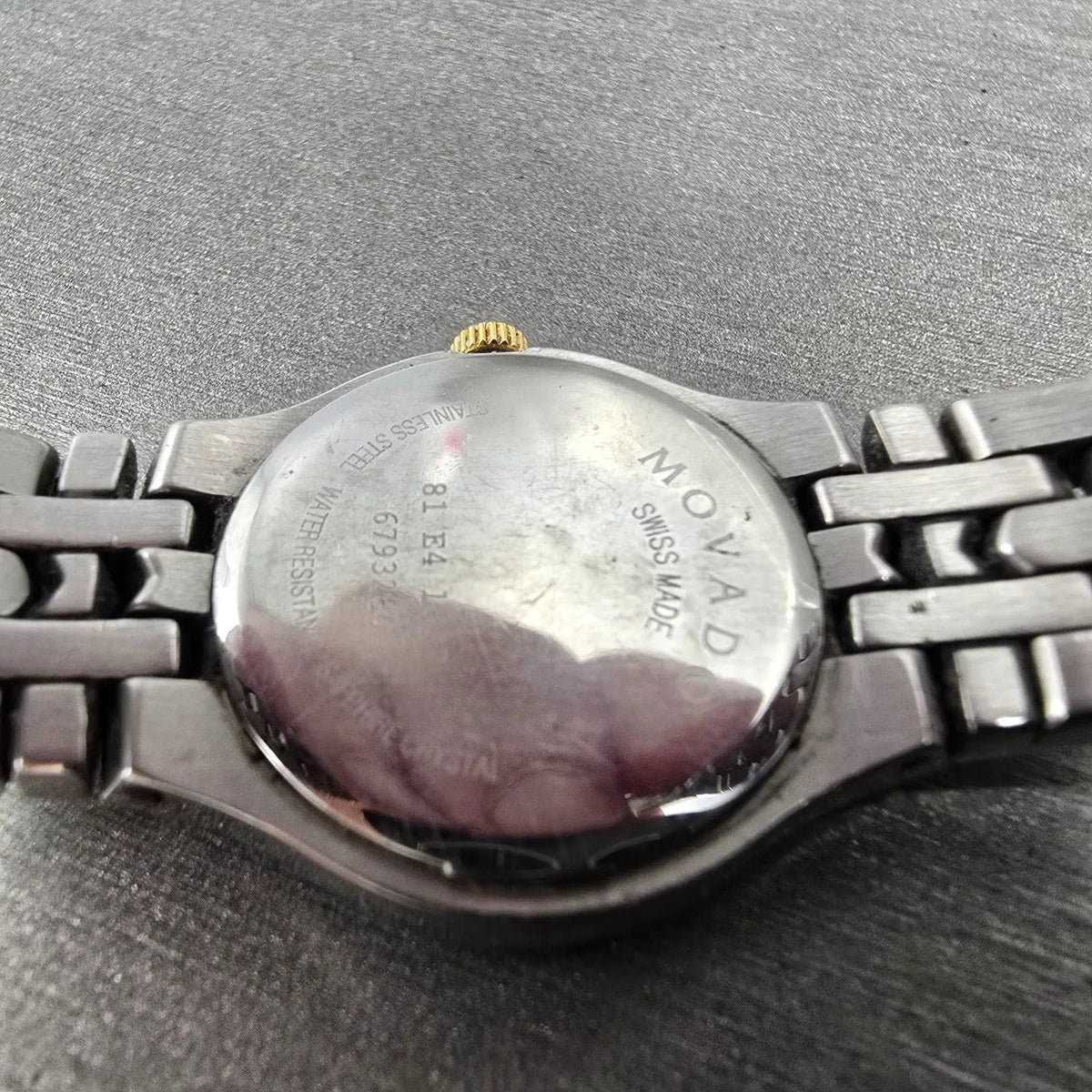 Movado Museum Watch Women 24mm Black Dial Two Tone Round 81-E4-1832 New Batt 569