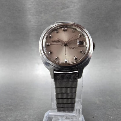 Seiko Automatic Watch Women 23mm White Dial Steel Date 2205-0240 PARTS VTG6
