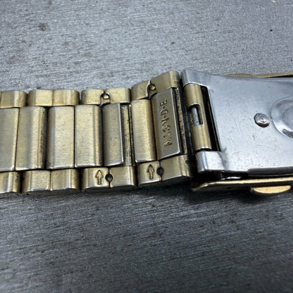 Seiko Bracelet 20mm Stainless Steel Gold Tone Tri Folding Clasp M03N-D-E Japan10