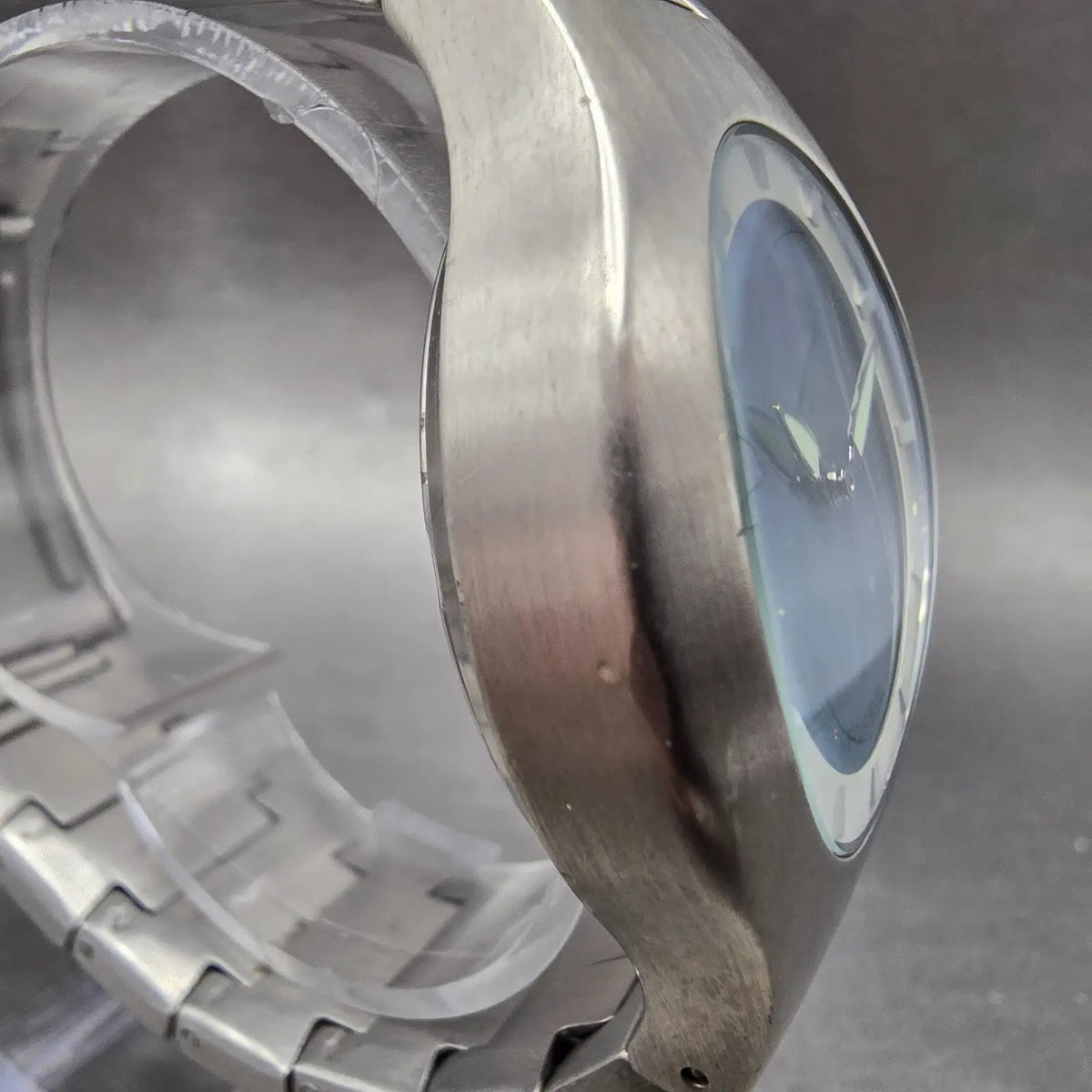 Fossil Big Tic Watch Men 39mm Silver Dial Silver Tone Round JR-7948 New BatteryL3
