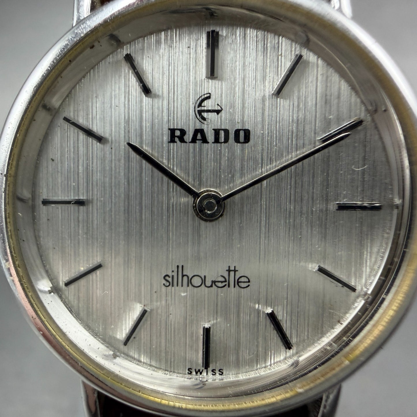 Rado Silhouette Watch Women 23mm Silver Dial Steel Manual Wind Runs Vintage1
