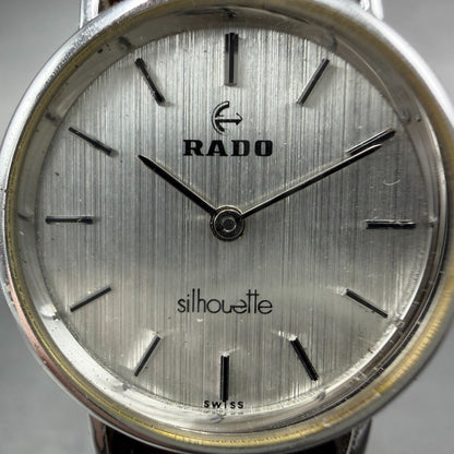 Rado Silhouette Watch Women 23mm Silver Dial Steel Manual Wind Runs Vintage1