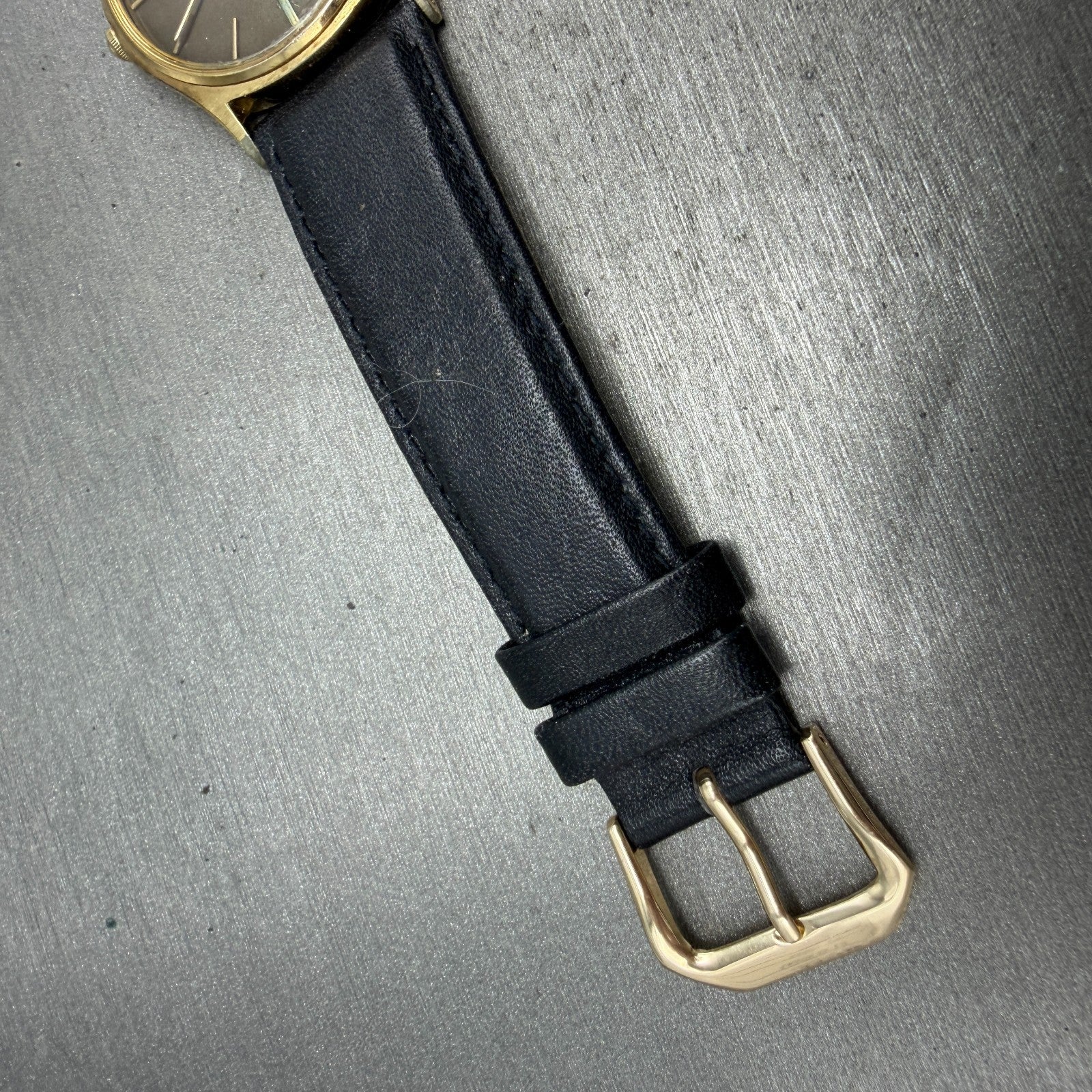 Seiko Watch Men 33mm Brown Dial Gold Tone Round 7800-8009 PARTS Vintage7