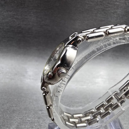 Bulova Watch Women 16mm Silver Dial Silver Tone Oval 91L14 New Battery2