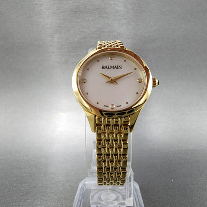 Balmain De Balmain Watch Women 25mm MOP Dial Gold Tone Diamond Markers5