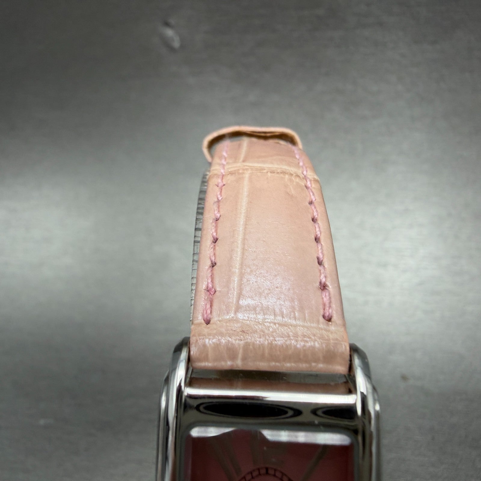 Hamilton Ardmore Watch Women 19mm Pink Dial Steel Rectangle H112110 New Battery5