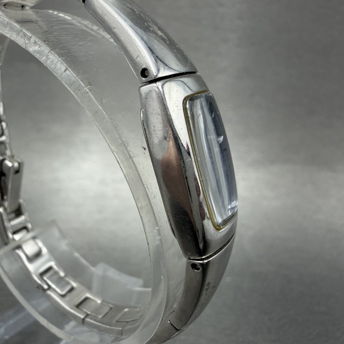 Bulova Tank Watch Women 13mm Blue Dial Silver Tone Rectangle 96L98 New Battery3