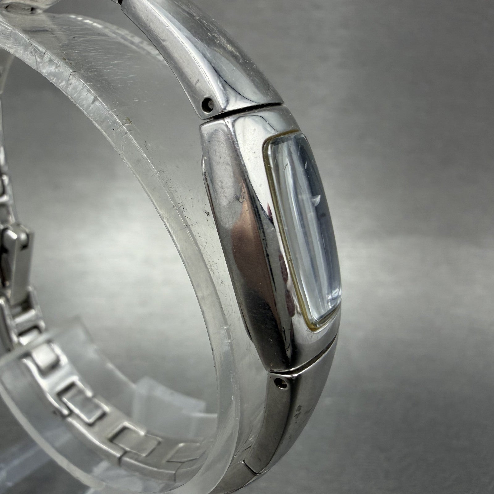 Bulova Tank Watch Women 13mm Blue Dial Silver Tone Rectangle 96L98 New Battery3