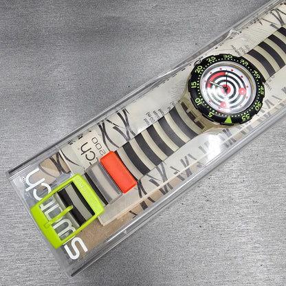 Swatch Scuba 200 Smile Watch Men 38mm White Dial Clear Case SKD127 New Battery8