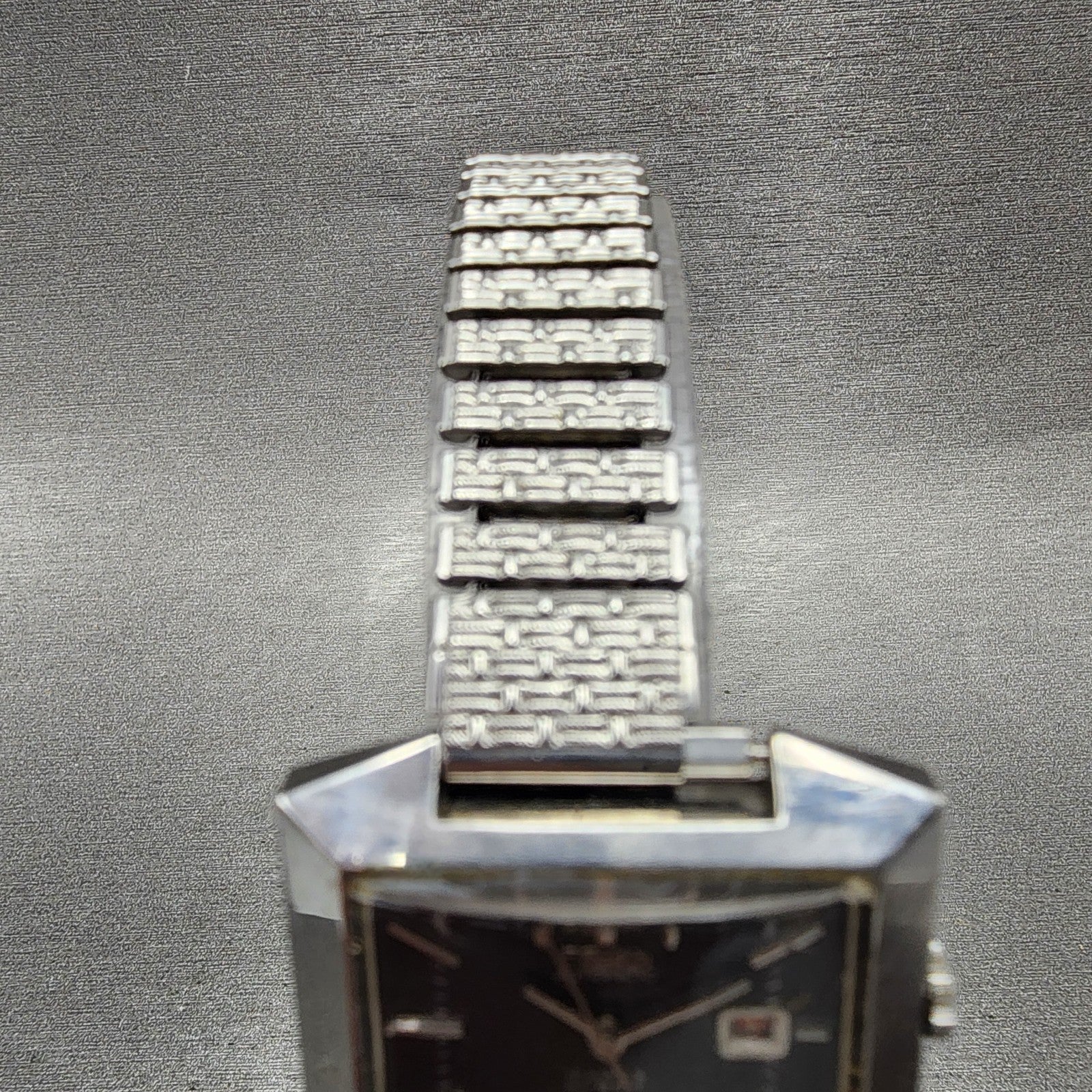 Seiko Automatic Watch Women 30mm Gray Dial Silver Tone Rectangle Automatic Runs4