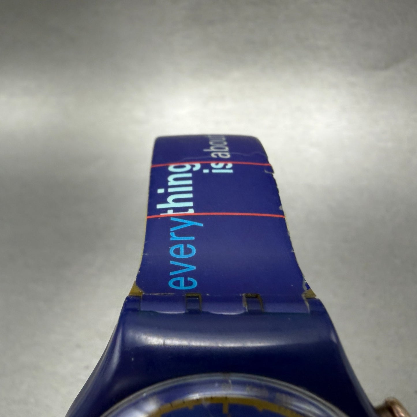 Swatch Chrono Michael Johnson Watch Men 37mm Blue Dial Blue READ!!!! Date Newbat4