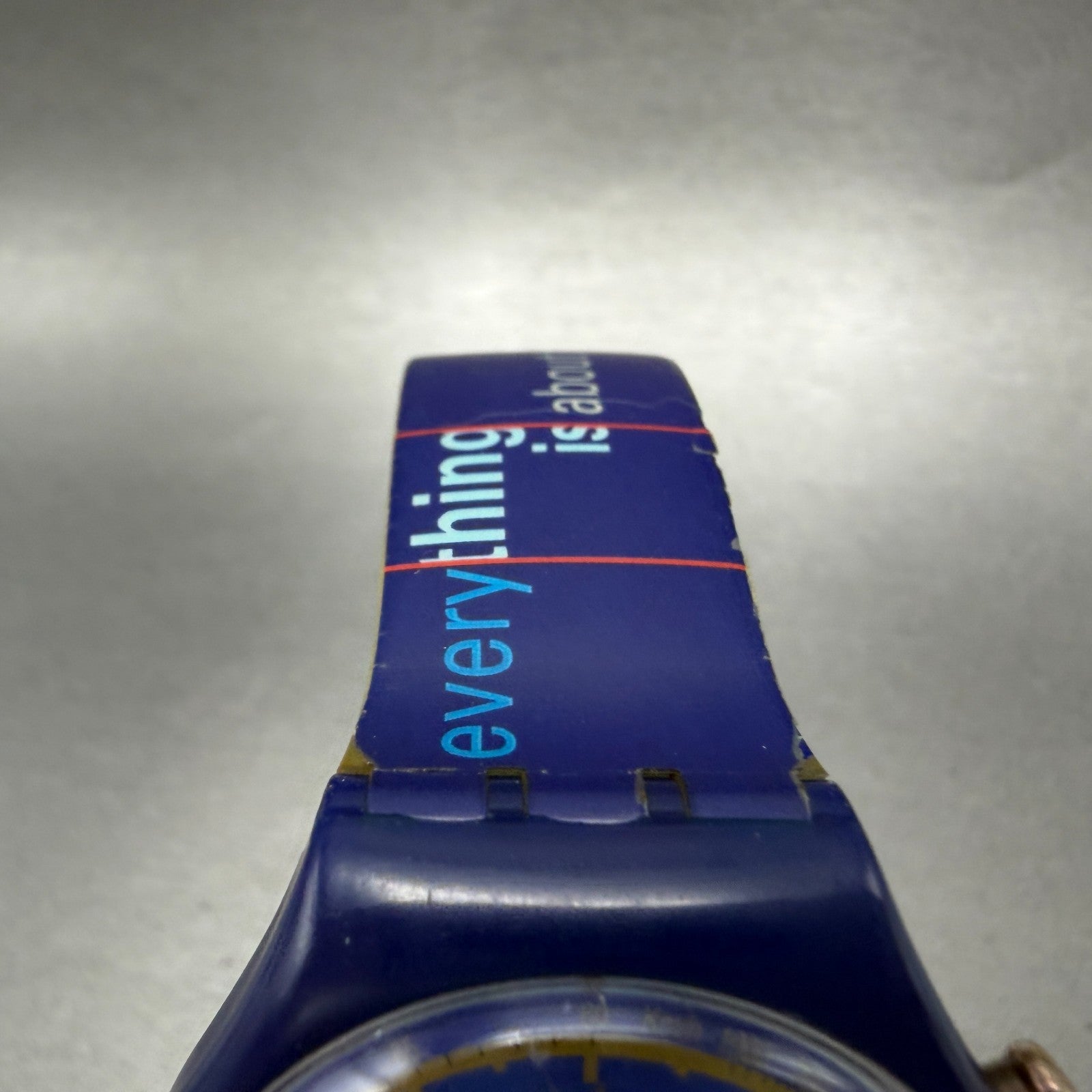 Swatch Chrono Michael Johnson Watch Men 37mm Blue Dial Blue READ!!!! Date Newbat4