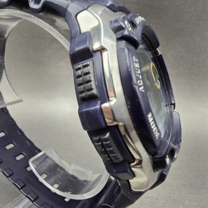 Casio Waveceptor Watch Men 48mm Digital Blue Silver Alarm Chrono WV-M200 NewBat3