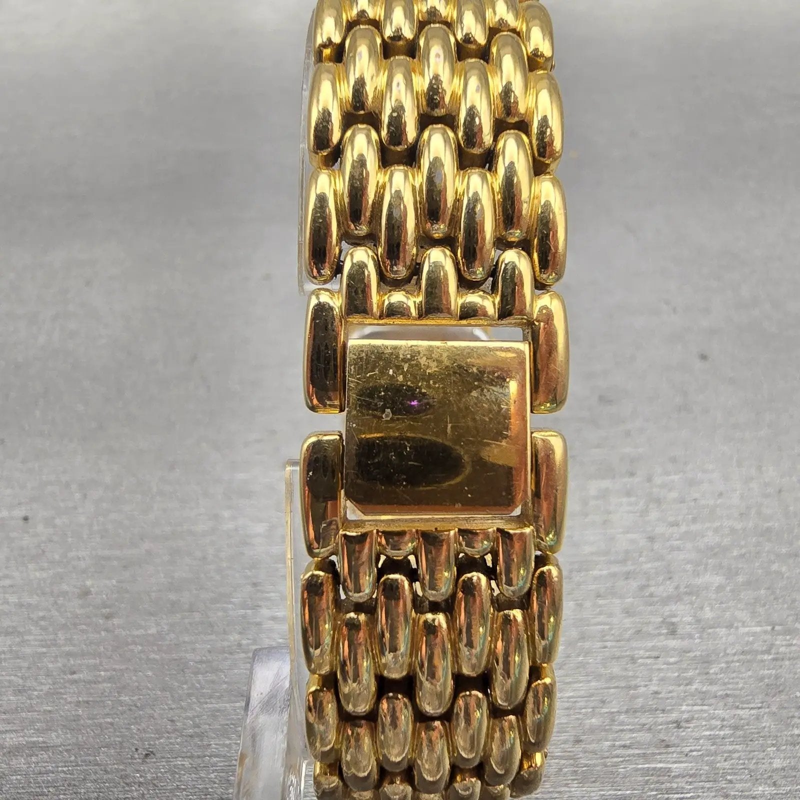 Seiko Watch Women 19mm Black Dial Gold Tone Asymmetrical 4N00-5749 New Battery7