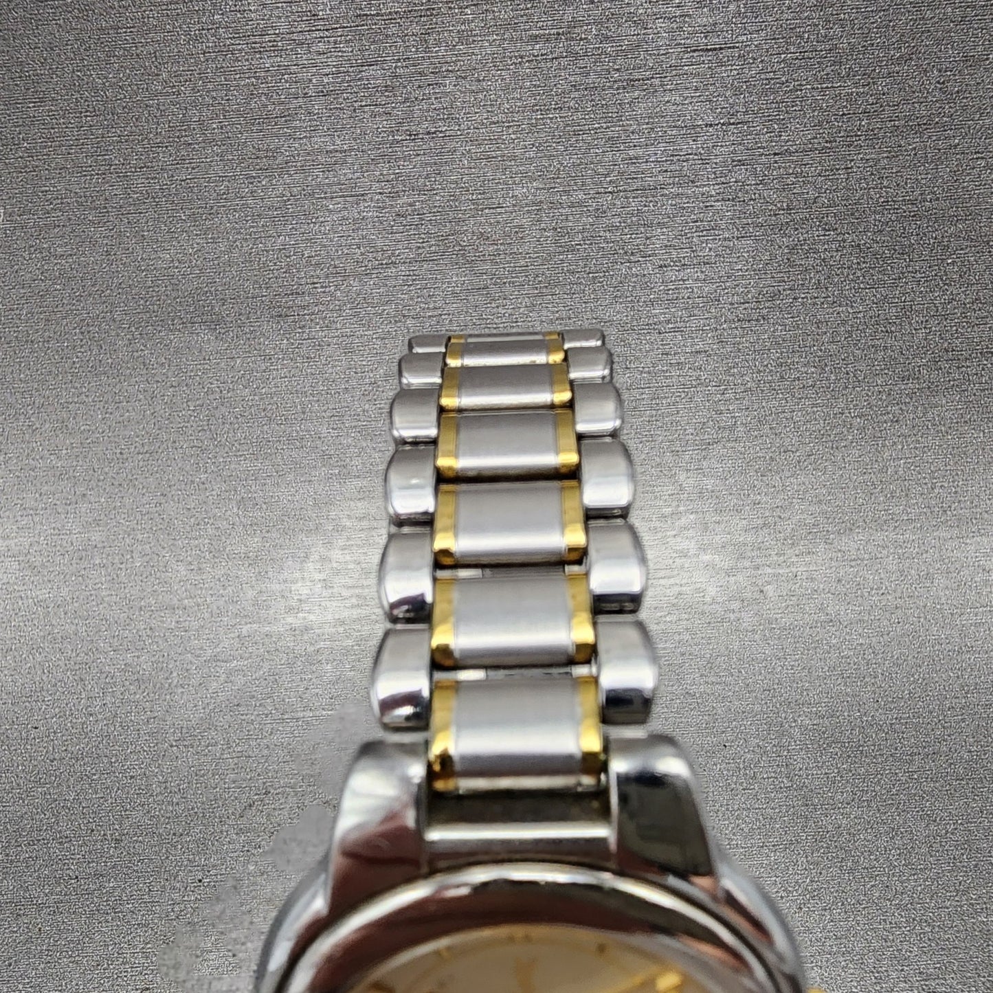 Yves Saint Laurent Watch Women 32mm Champagne Dial Two Tone Round new BatteryAB14