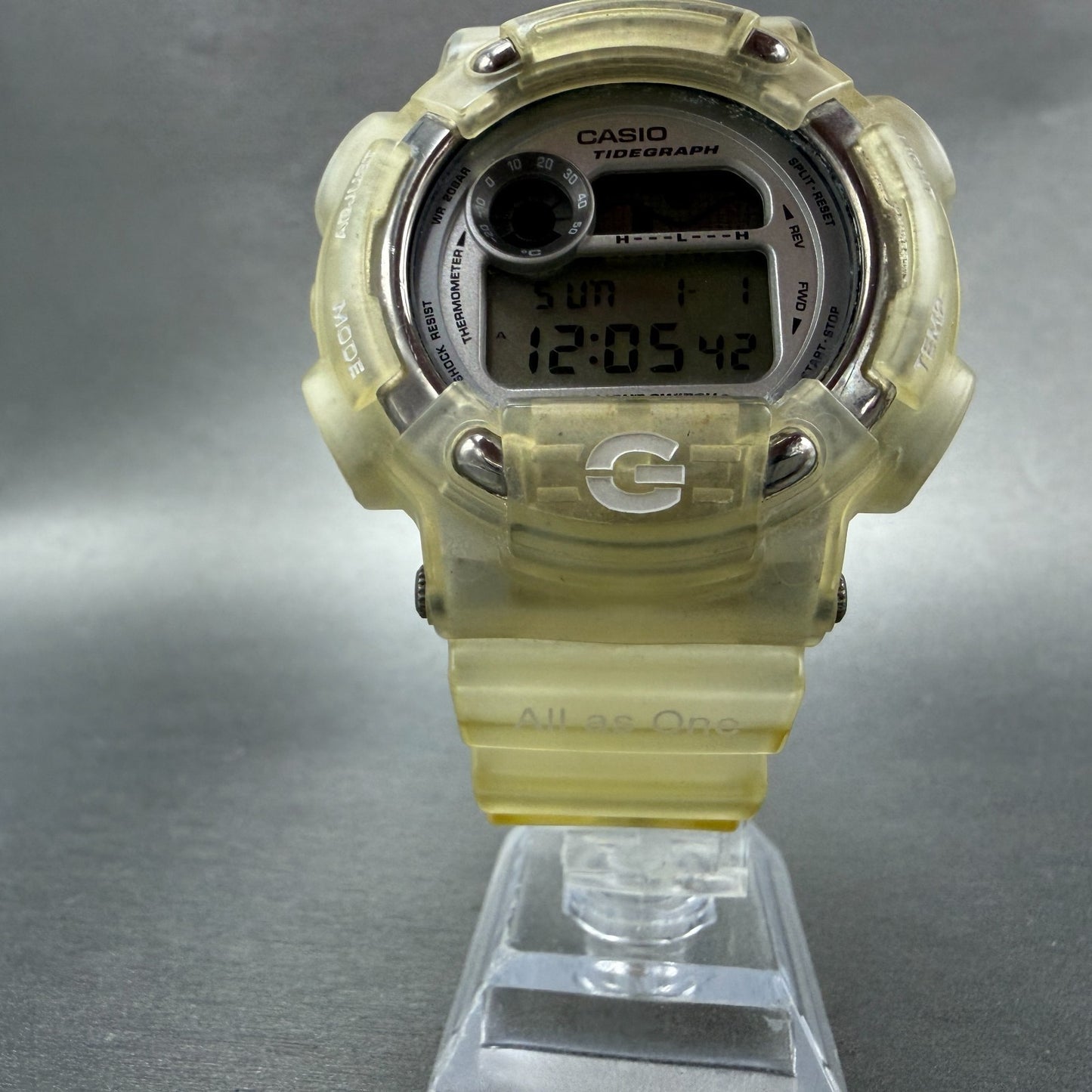 Casio G-Shock DW-8600K Watch Men 47mm Digital Clear Alarm Chrono New Battery ABC5