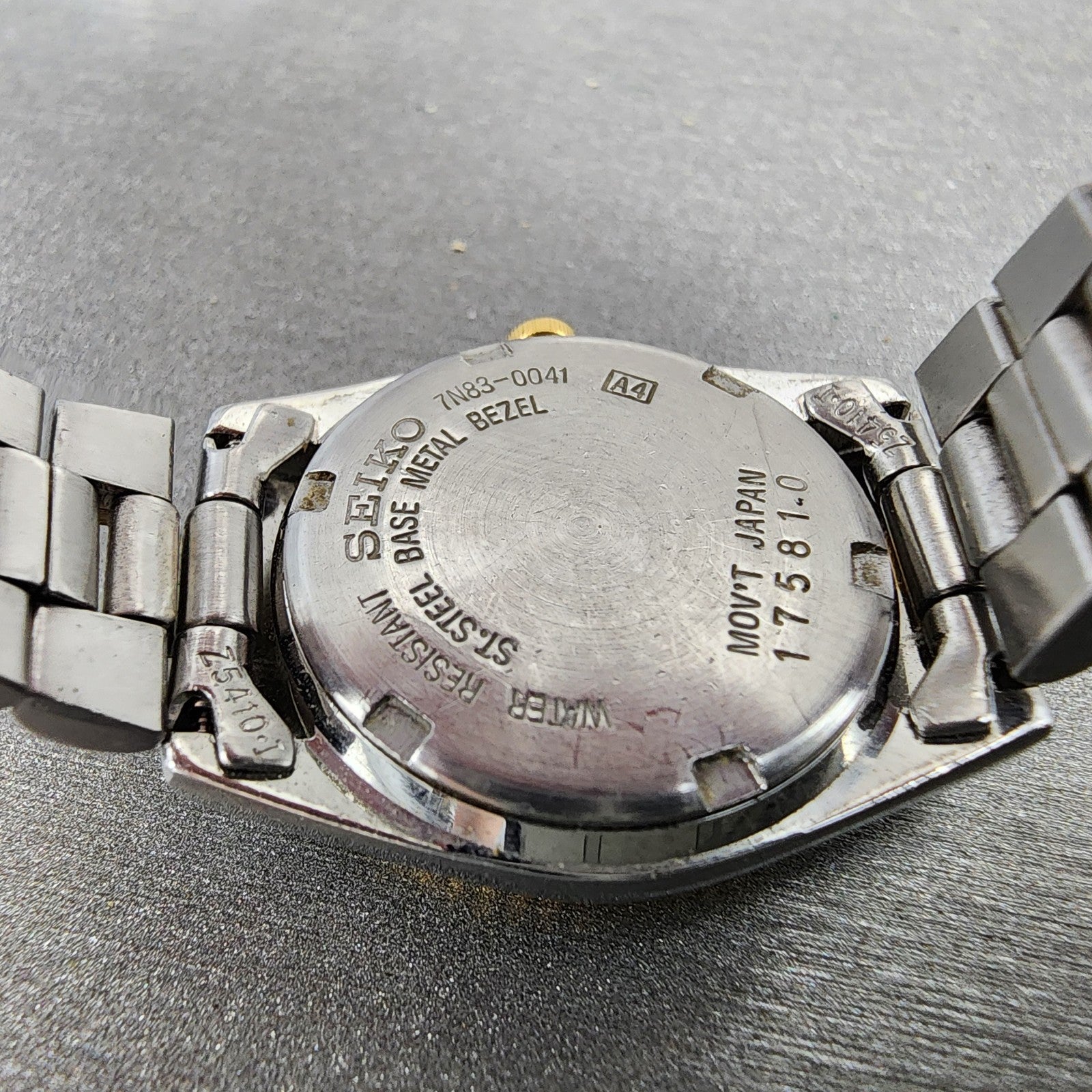 Seiko Watch Women 25mm White Dial Two Tone daydate Round 7n830041 New Batt AB5610