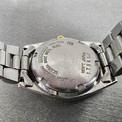 Seiko Watch Women 25mm White Dial Two Tone daydate Round 7n830041 New Batt AB5610