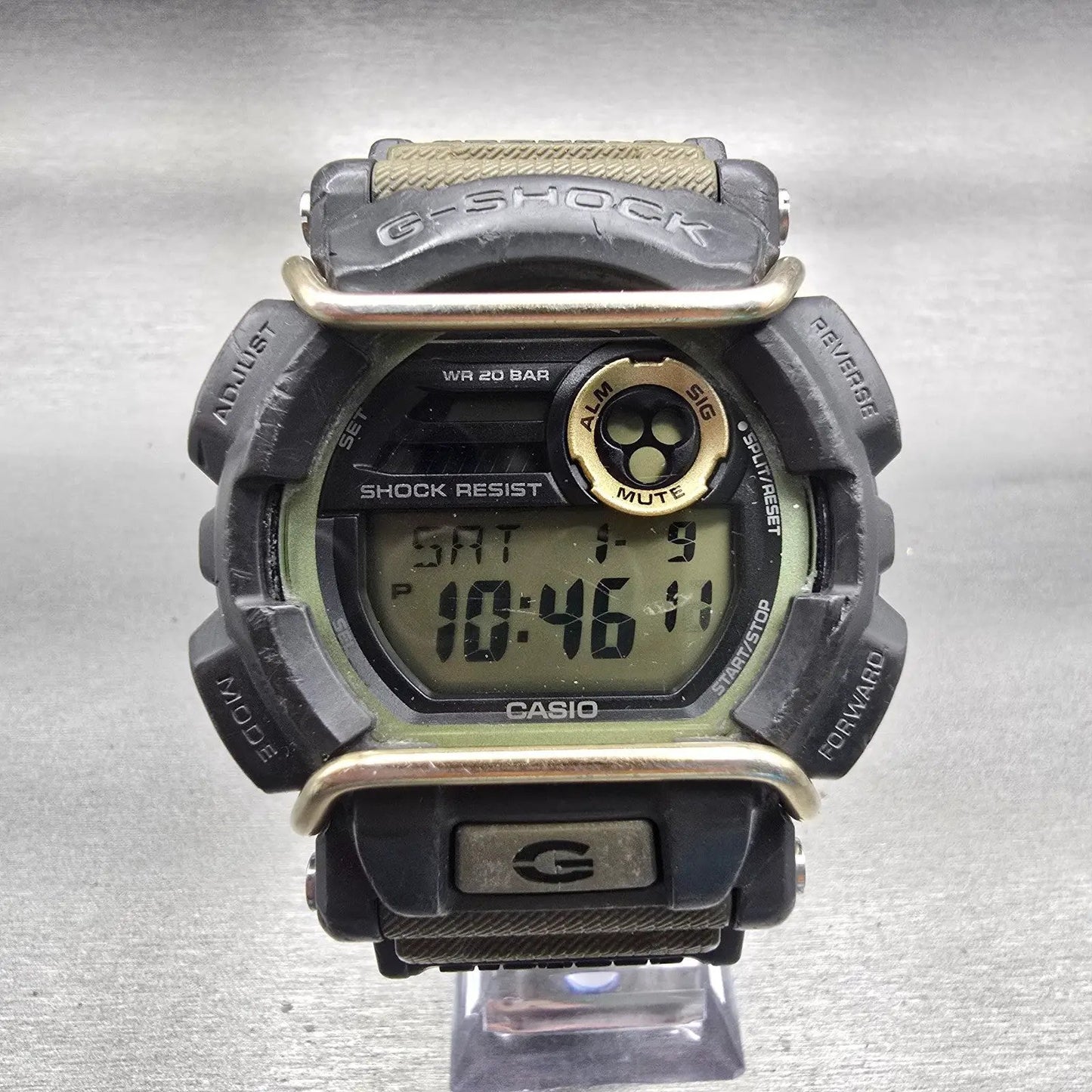 Casio G-Shock GD-400 Watch Men 48mm Black Green Chrono Alarm Digital New Battery0