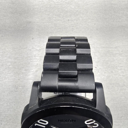 Nixon The Ranger Watch Men 45mm Black Dial Black Tone Round New Battery4