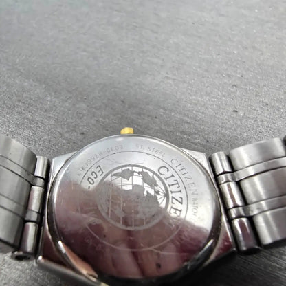 Citizen Eco-Drive Watch Women 25mm White Dial Two Tone Round E030-H26647 Runs JP9