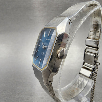 Seiko Special Watch Women 18mm Blue Dial Silver Tone Manual 11207030 Runs2