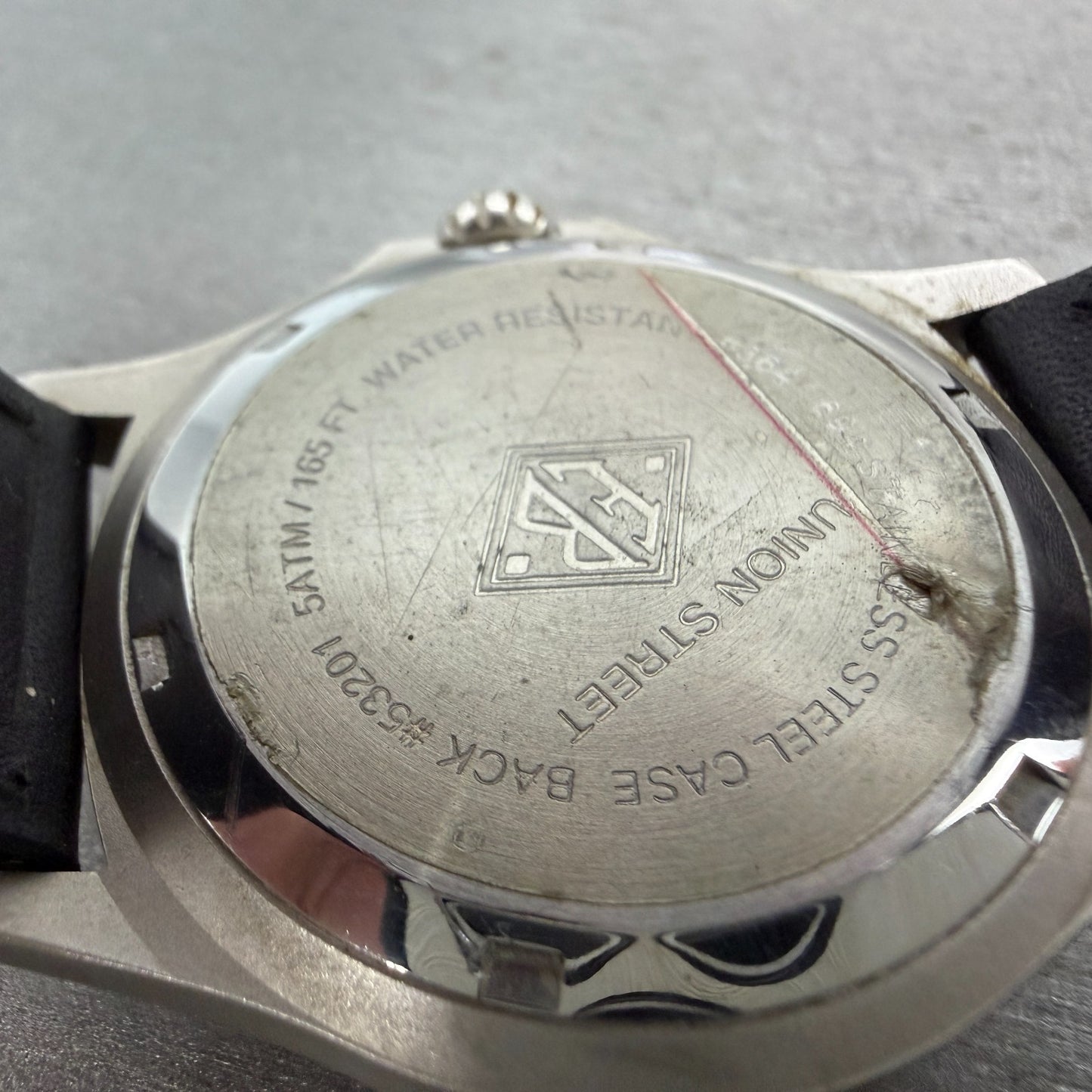 Eddie Bauer Triple Calendar Watch Men 38mm White Dial Steel Round #53201 PARTS10
