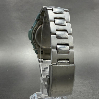 Casio Baby-G MSG-132 Watch Women 42mm Digital Blue Silver Alarm Chrono New batt7