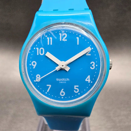 Swatch Lady Cyan Watch Women 25mm Blue Dial Blue Round LS112 New Battery VTG2