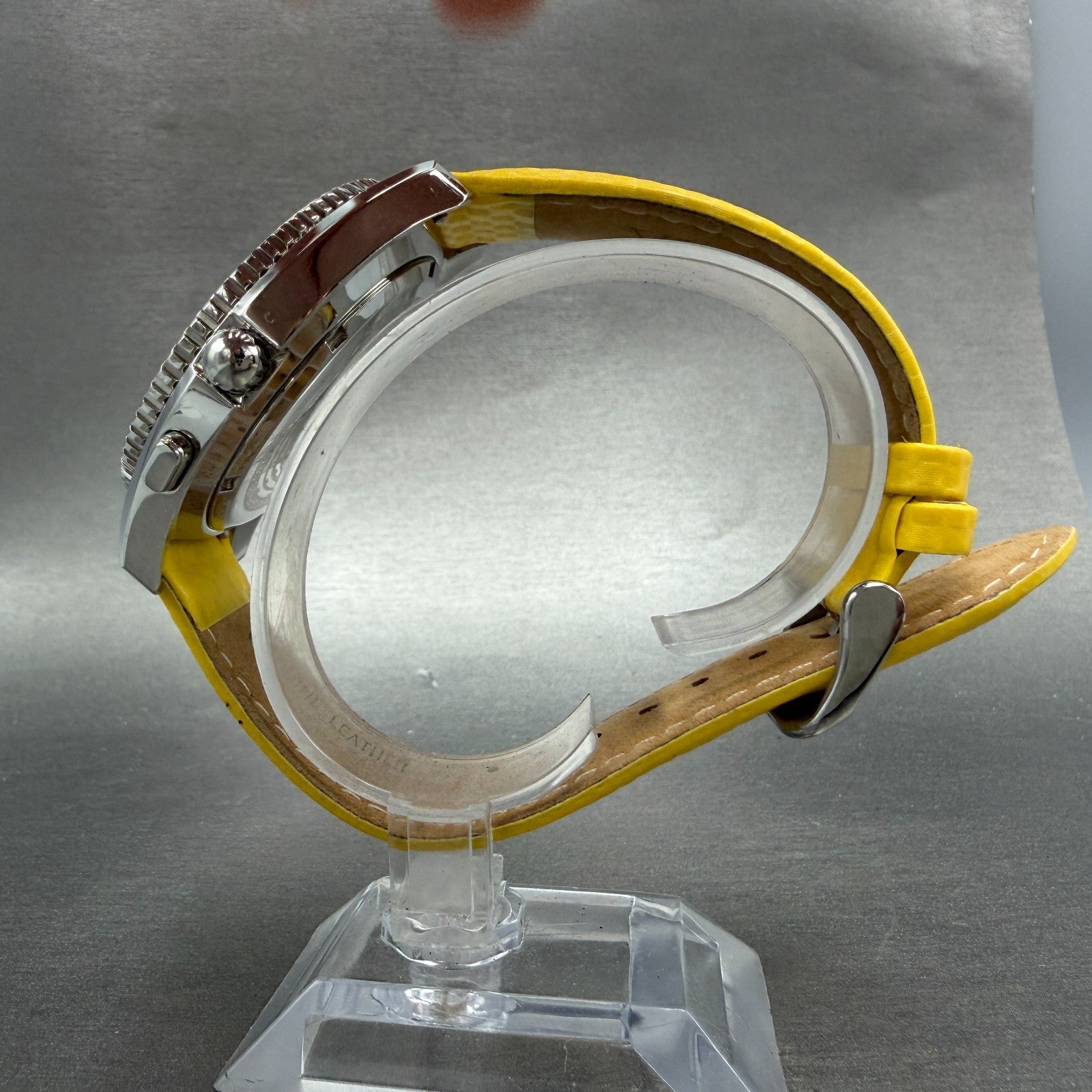 Invicta Triple Calendar Watch men 45mm Yellow Dial Steel 2918 PARTS8