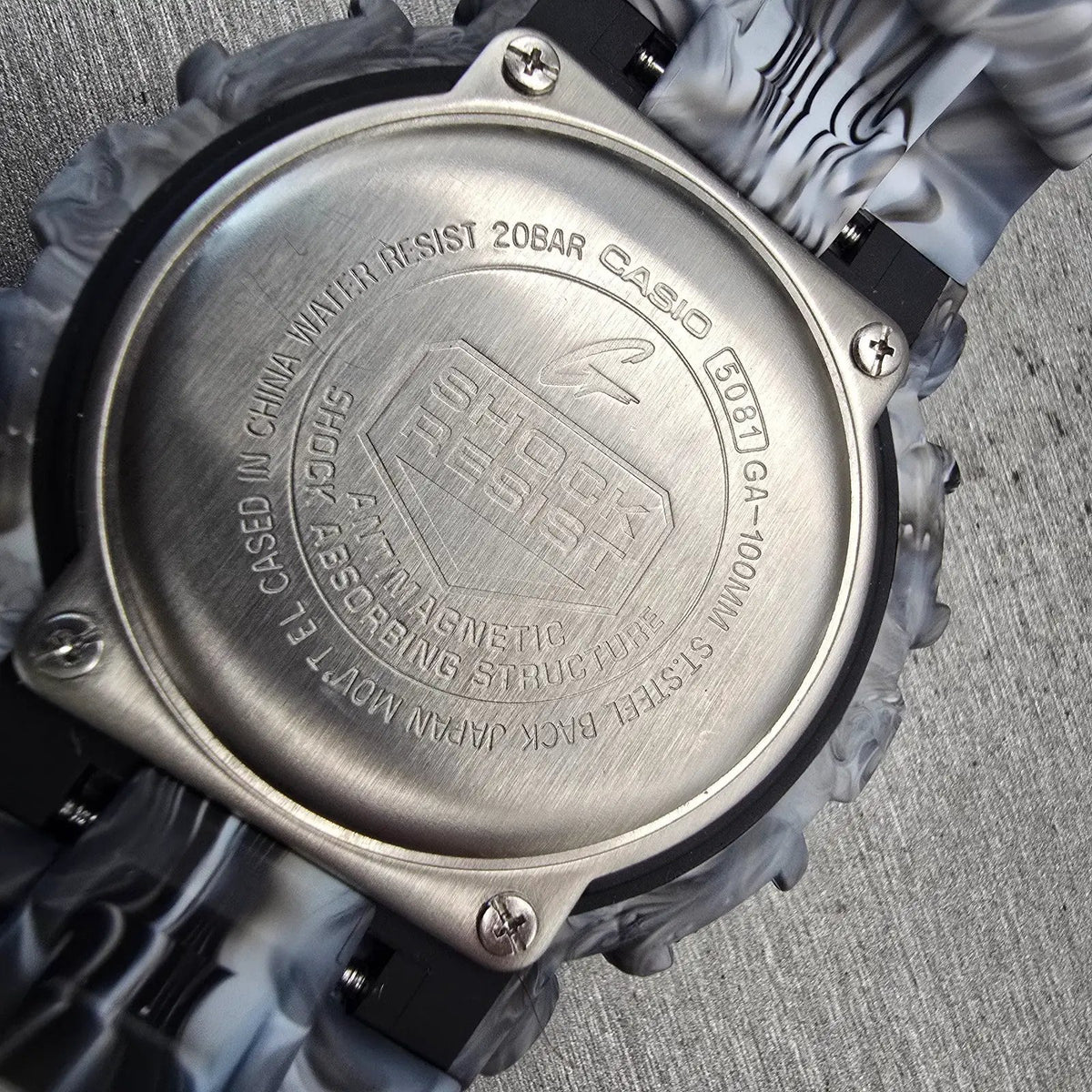 Casio G-Shock GA-100MM Watch Men 52mm Black Dial Gray Chrono Alarm New Battery10