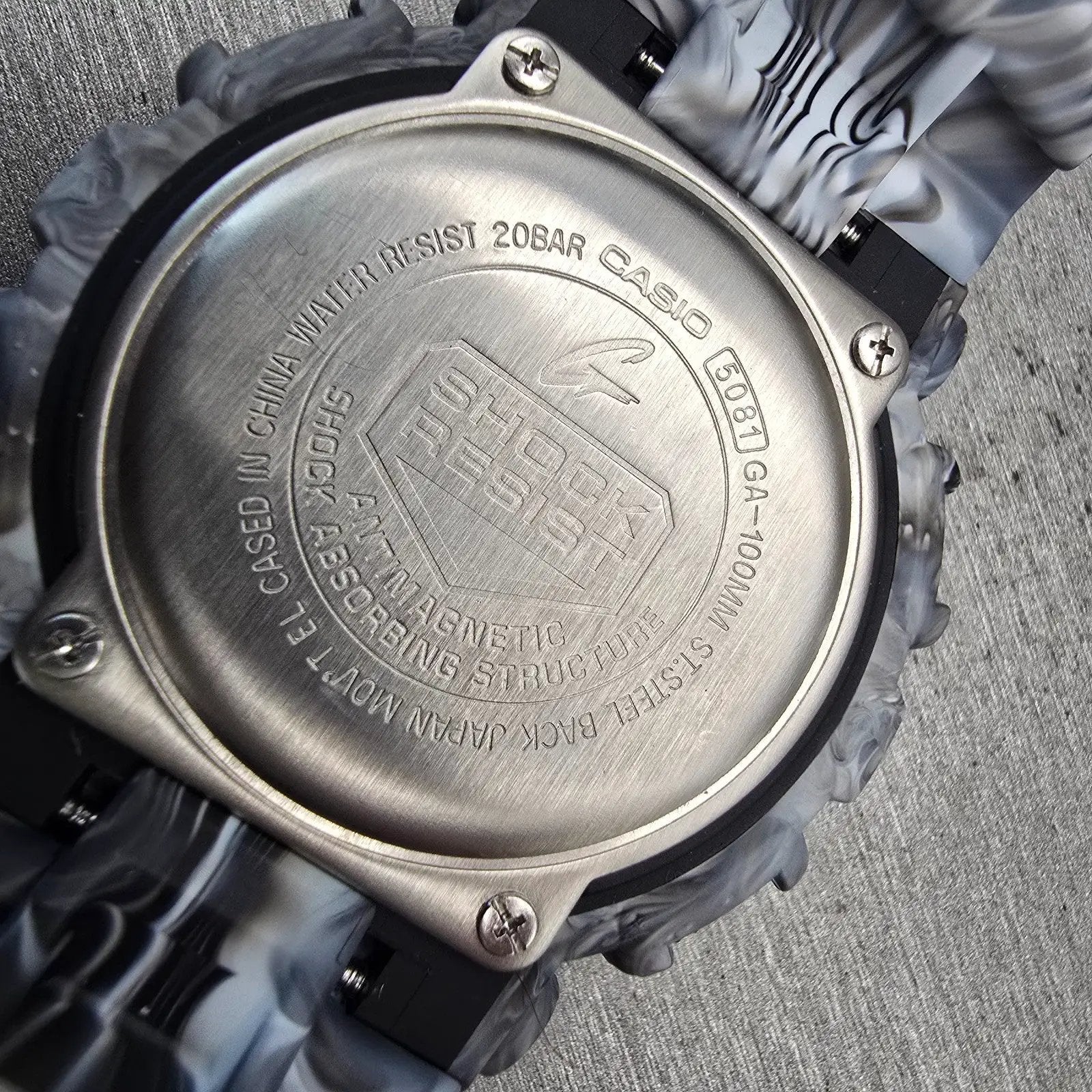 Casio G-Shock GA-100MM Watch Men 52mm Black Dial Gray Chrono Alarm New Battery10