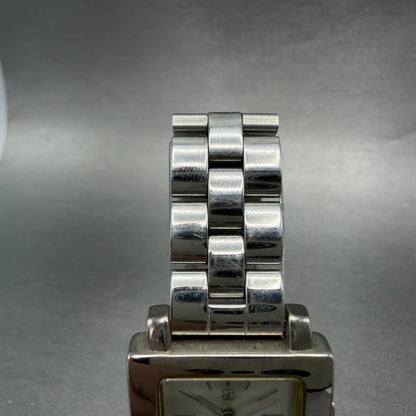 Citizen Watch Women 25mm Silver Dial Silver Tone Rectangle 1032-A05699 New batt4
