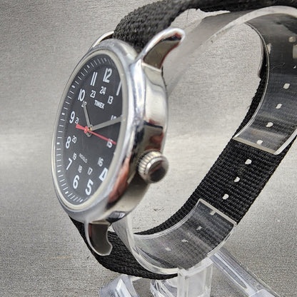 Timex Weekender Watch Men 38mm Cream Dial Silver Tone Indiglo READ!! New Battery2