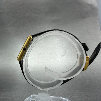 Seiko Tank Watch Women 18mm White Dial Gold Tone 1400-5039 New Battery VTG TH886