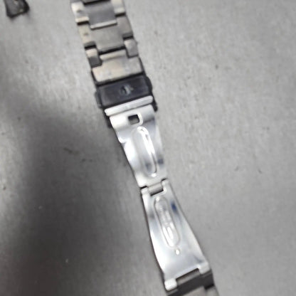 Seiko Bracelet 20mm Black & Gold Tone For 6A32-00B0 Tri Folding 3363 GI Steel11