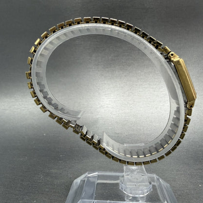 Seiko Tank Watch Women 16mm White Dial Gold Tone Rectangle 1n01-0FH0 New Battery8
