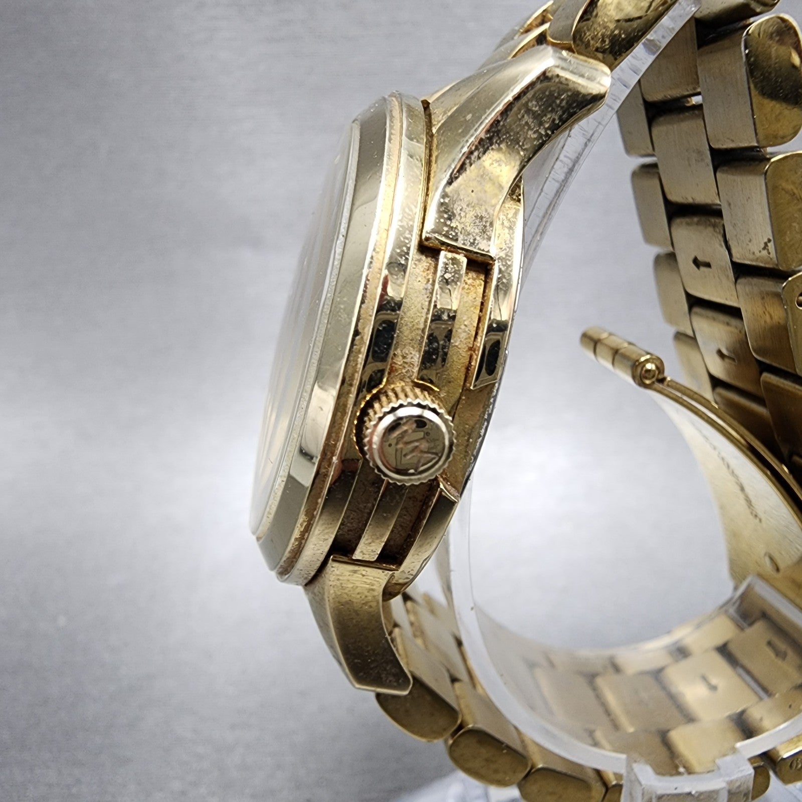 Michael Kors Watch Women 38mm Champagne Dial Gold Tone Date MK-5177 New Battery2