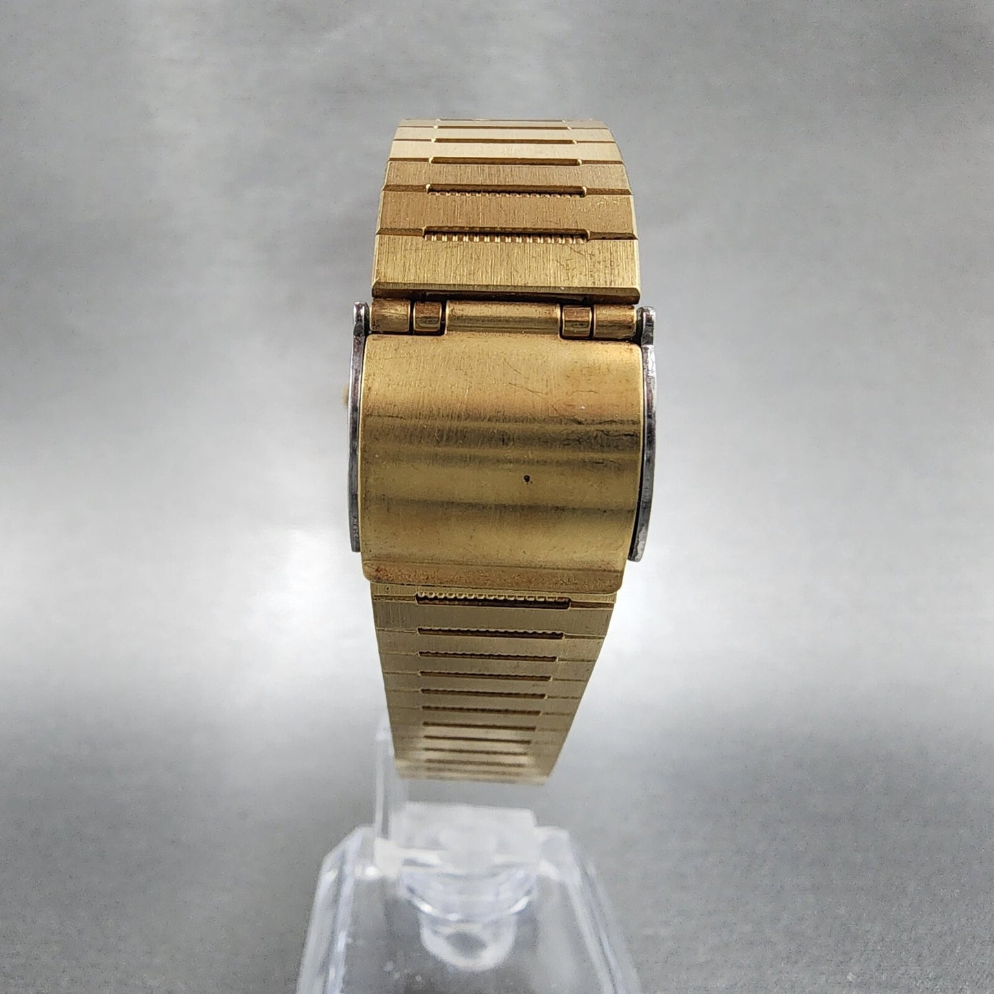 VTG Seiko Watch Men 32mm Gold Dial Gold Tone Date Round 64327019 PARTS8